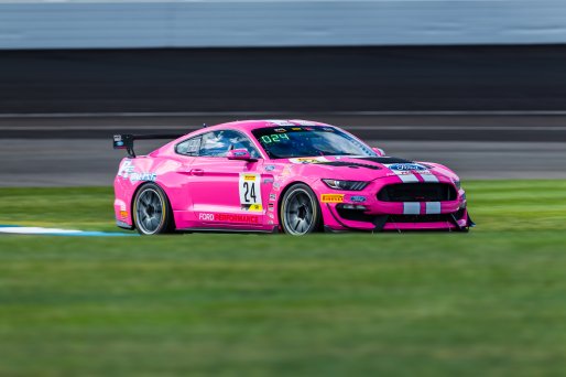 #24 Ford Mustang GT4 of Frank Gannett, Ian Lacy Racing, GT4 Sprint Am,   SRO, Indianapolis Motor Speedway, Indianapolis, IN, September 2020. | Fabian Lagunas/SRO