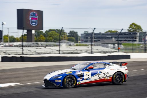 #15 Aston Martin Vantage AMR GT4 of Bryan Putt and Kenton Koch, BSPort Racing, ProAm, Pirelli GT4 America, SRO, Indianapolis Motor Speedway, Indianapolis, IN, USA, October 2021
 | Brian Cleary/SRO