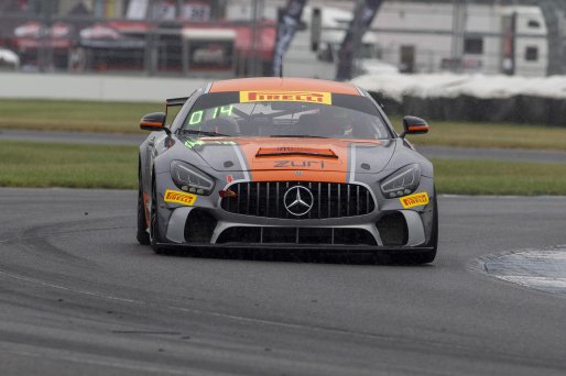 #35 Mercedes-AMG GT4 of Custodio Toledo and Cedric Sbirrazzuoli, Conquest Racing, Pirelli GT4 America, Am, SRO America, Indianapolis Motor Speedway, Indianapolis, IN, October 2023.
 | Brian Cleary/SRO
