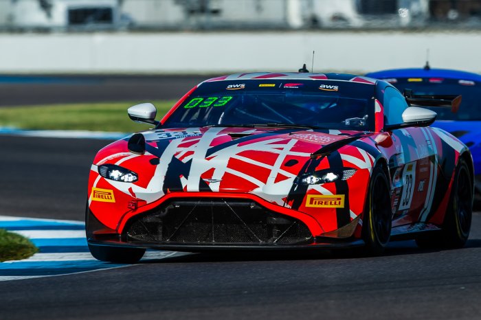 Notlad Racing, Aston Martin Pace GT4 Field in First Practice in Indy