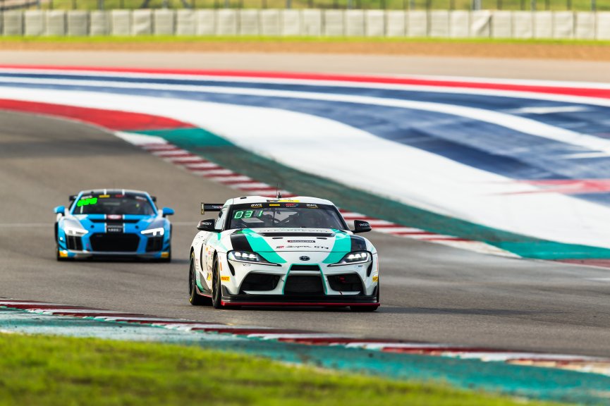 #68 Toyota GR Supra GT4 of Kevin Conway and John Geesbreght, Smooge Racing, Pro-Am, Pirelli GT4 America, SRO America, Circuit of the Americas, Austin, Texas, April May 2021.
